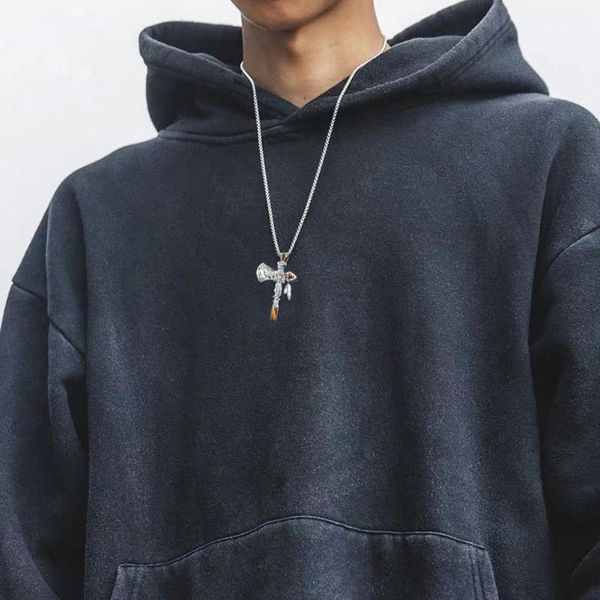 

pendant necklaces religious jesus cross necklace for men fashion pendent with chain jewelry gifts o4d1, Silver