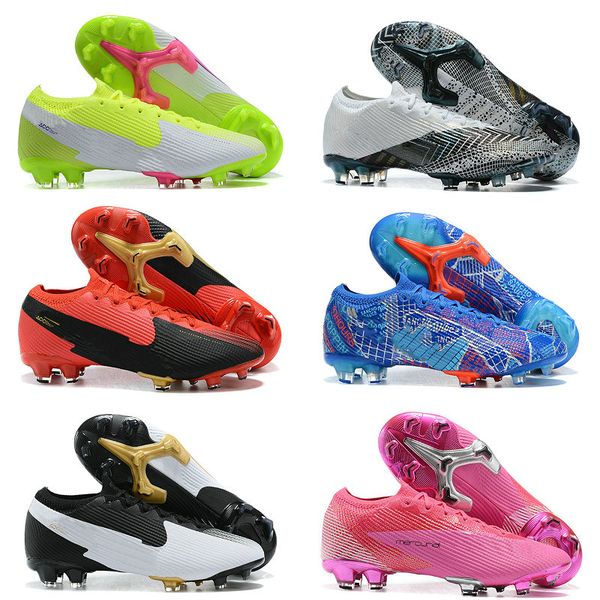 

mens low mercurial cr7 dream speed xiii elite fg 13 pink gold green red 360 boys soccer cleats football boots shoes size 39-45, White;red