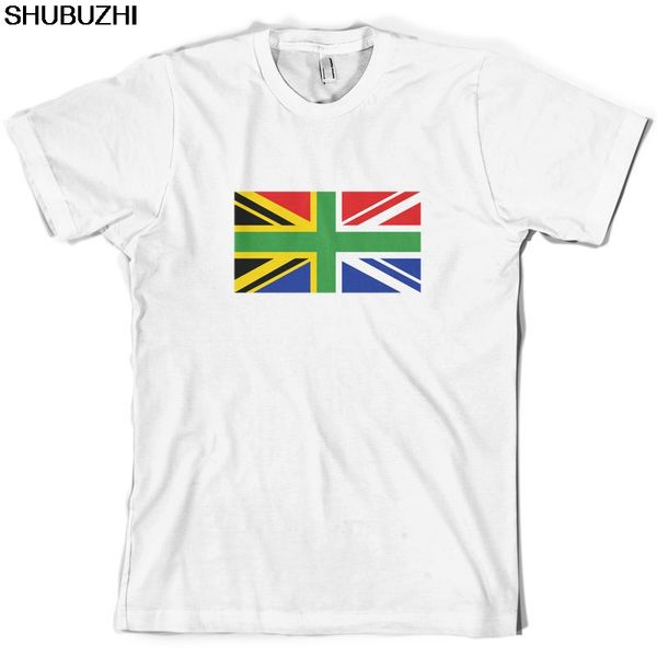 

south african union jack - mens t-shirt - flag - south africa mans unique cotton short sleeves o-neck t shirt