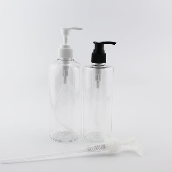 

storage bottles & jars big empty pet with white clear black lotion pump 300ml 400cc capacity plastic containers for cosmetics shampoo bottle