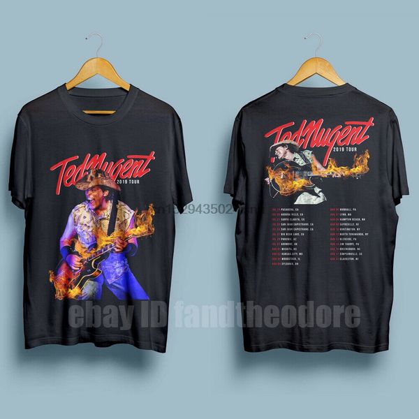 

ted nugent tour 2019 the music made me do it mens black t-shirt size s-xxl