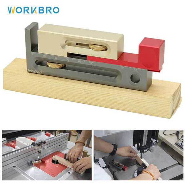 

woodworking table saw gap slot regulator slot ruler make the mortise and tenon movable measuring block length measuring tools