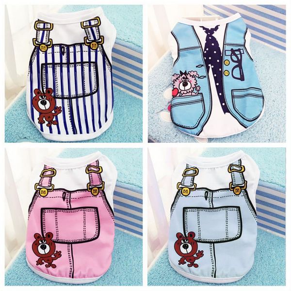 

dog apparel pet cat vest puppy t-shirt coat clothes summer costumes