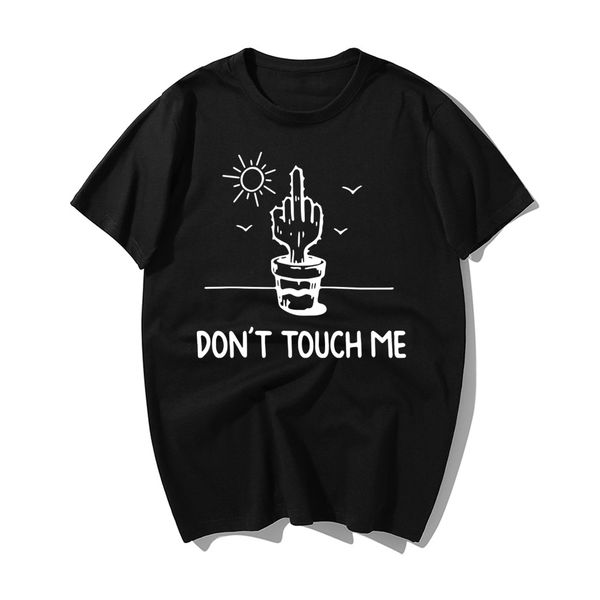 

смешные cactus dont касание me версия для печати тенниска мужская мода футболка summer casual хлопка с коротким рукавом tshirts hip hop tops