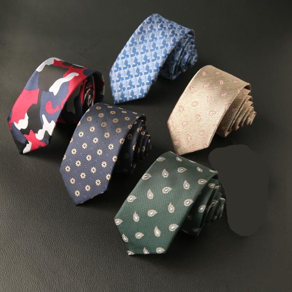 

neck ties linbaiway 6cm polyester for men formal dress paisley printed gravatas slim wedding party necktie accessory gift custom logo, Blue;purple
