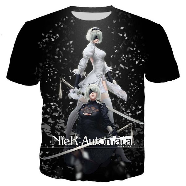 

new cool anime nier automata 3d print shirts harajuku plus size graphic men clothing