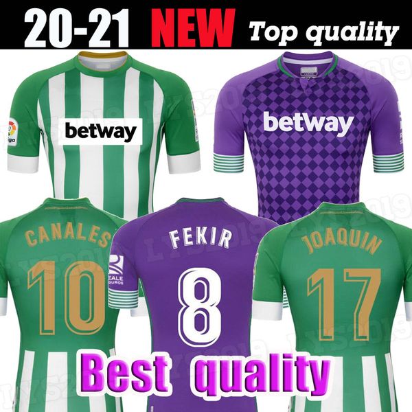

2020 real betis home soccer jersey 20/21 away joaquin canales bartra soccer shirt juanmi loren william fekir football uniform, Black;yellow