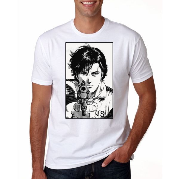 

city hunters t shirt retro manga cover style anime design fashion active t-shirt casual funny style men men tee
