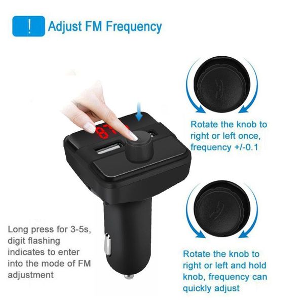 

car kit handswireless bluetooth car fm transmitter wireless radio adapter usb charger mp3 player usb remote styling