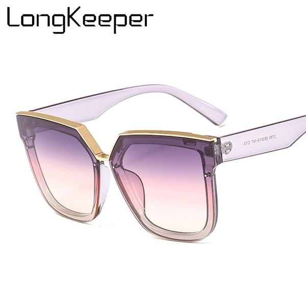 

longkeeper oversized cat eye sunglasses women 2020 brand vintage gradient sun glasses female big frame eyeware gafas de sol, White;black
