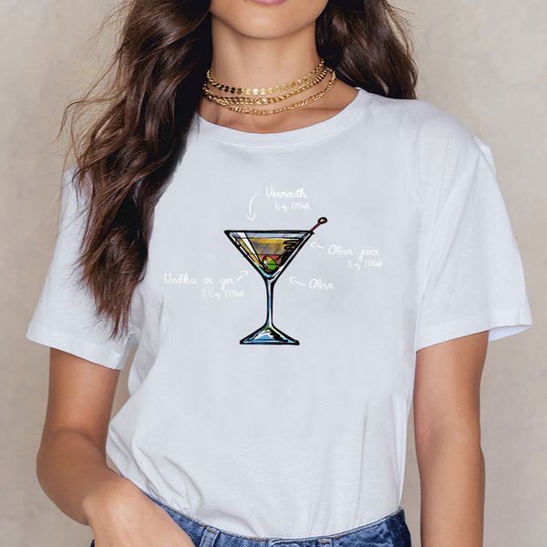 

t shirt women dirty martini cocktail funny harajuku print female shirt