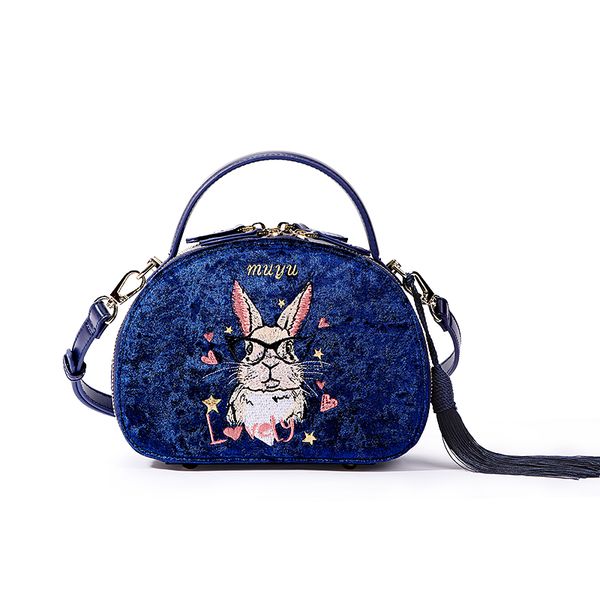 

muyu bag women's bag new style 2020 autumn retro fashion shoulder velvet embroidered hand clutch fashion