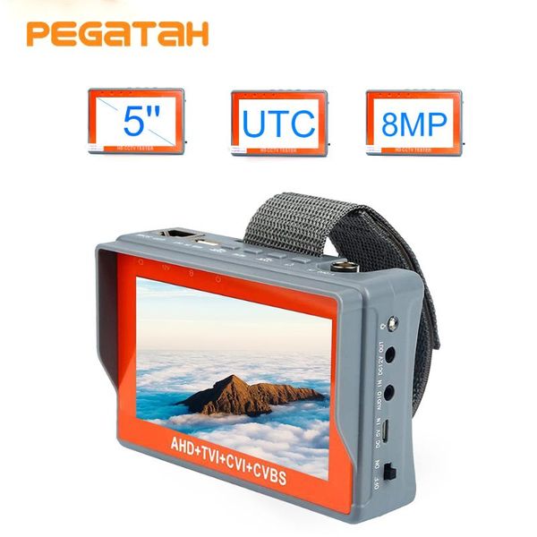 

5 inch 5mp cctv camera tester ahd tester monitor tvi cvi cvbs portable cctv monitor support utp ptz cameras