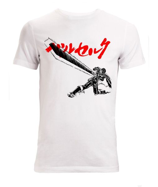 

new fashion cool casual t shirts guts swordsman anime manga artwork men's (woman's available) t shirt white summer tee shirt