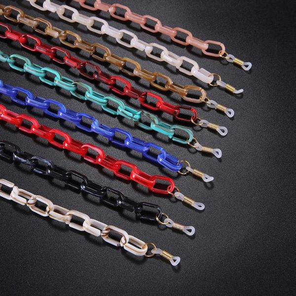 

acrylic glasses chain anti-slip sunglasses strap reading eyeglasses cord holder neck rope lanyard for women men 2020 xmas new, Silver