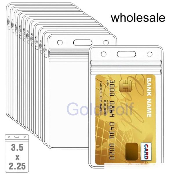 

[wholesale]clear plastic vertical name badge id card holders heavy duty id card badge holder clear vertical vinyl pvc with waterproof type