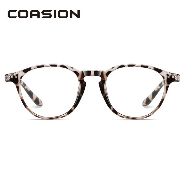 

sunglasses coasion tr90 flexible ultralight frame blue light blocking glasses for women round computer optical frames ca1707, White;black