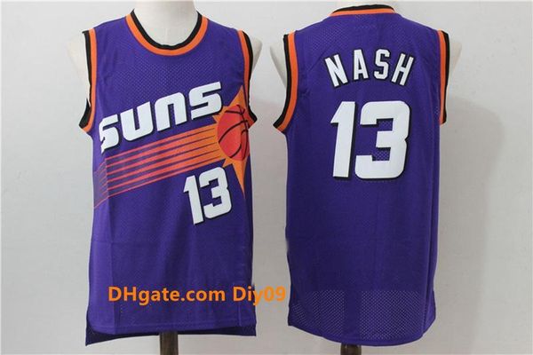 

mens phoenix suns jerseys devin 1 booker jersey deandre 22 ayton charles 34 barkley steve 13 nash city basketball jerseys, Black;red