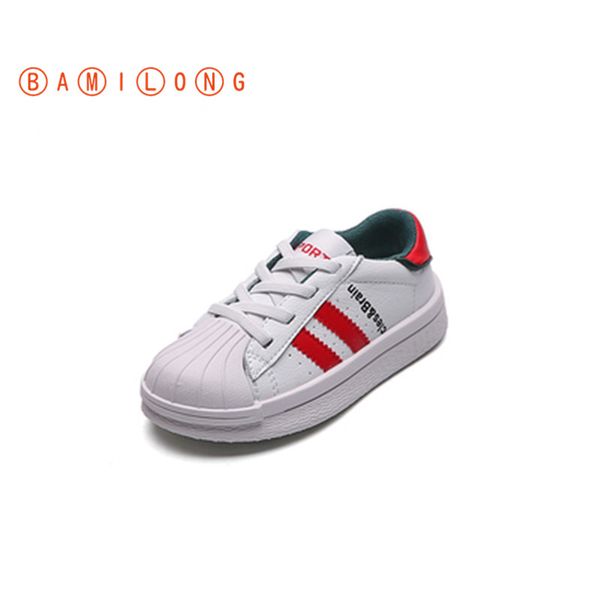 

2020 casual boys girls fashion sneakers baby/toddler/ kids leather trainers children school sport shoes soft running shoes s61, Black