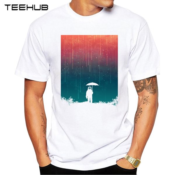 

new arrivals 2019 teehub cool men's fashion cosmic downpour design t-shirt short sleeve o-neck hipster tee