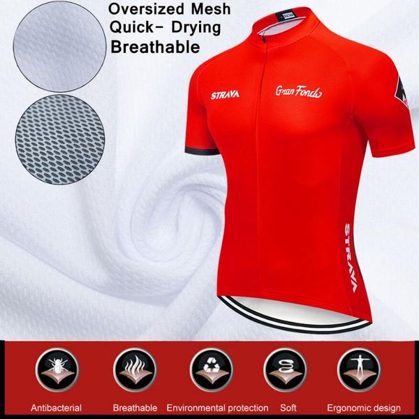 

2020 strava men's short sleeve cycling jerseys mtb jeresy short sleeve cycling jerseys clothing jersey clothing, Black;red