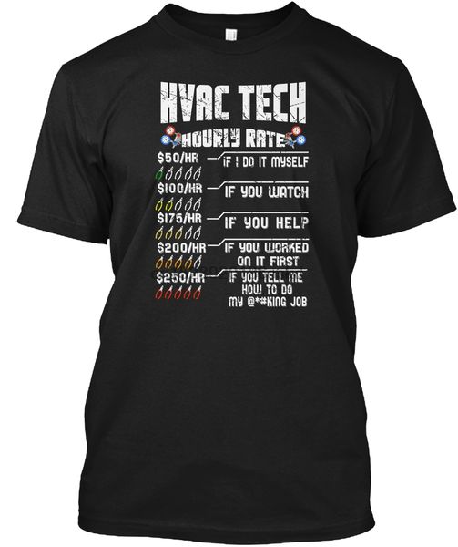 

мужчины тенниска hvac tech часовые оценить смешные gag подарки tshirts женщины футболку