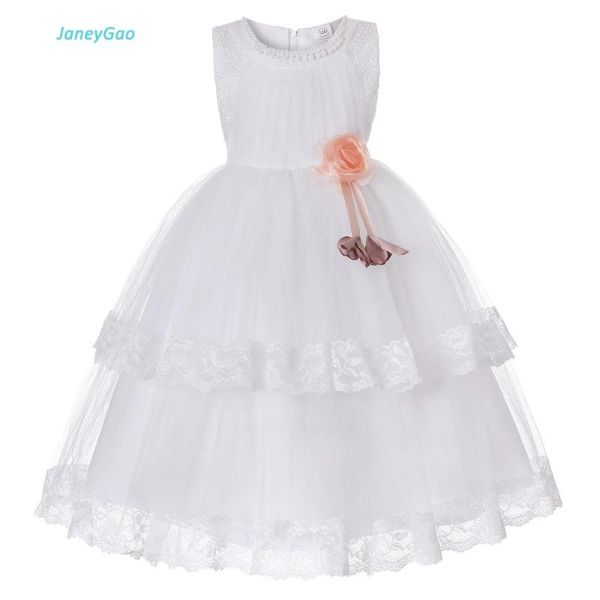 

janeygao flower girl dresses for wedding party white girl dresses party gown first communion teenage formal, Red;yellow