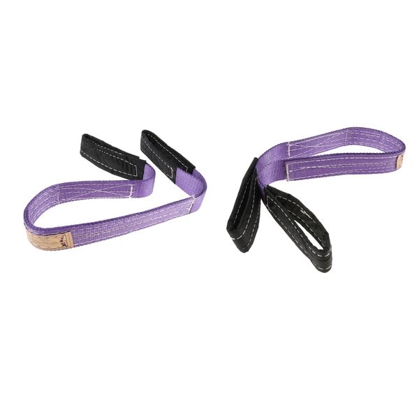 

2x 3.3ft/ 1m 1000kg double-layer heavy duty tow strap rope lifting towing pull cable road recovery 2200lbs with reinforced loops