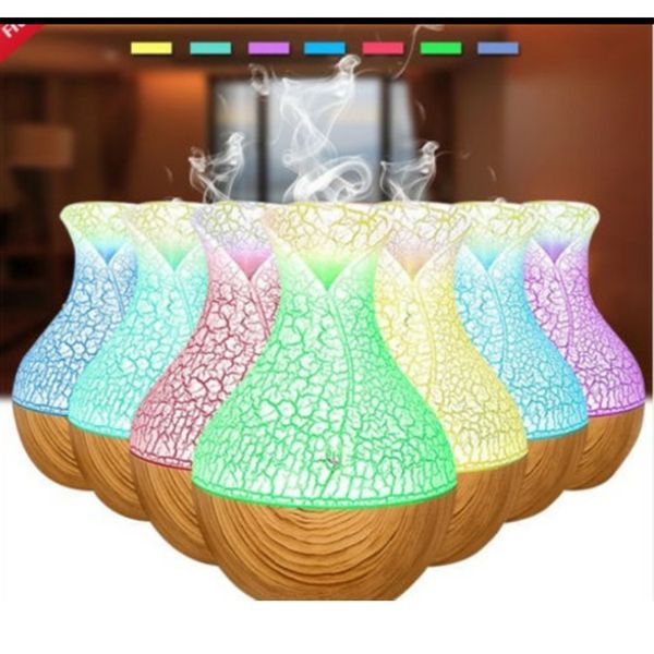 

essential oil diffuser creative 130ml wood air humidifier wood grain vase aroma humidifier cool mist humidifier with timer adjustable mist