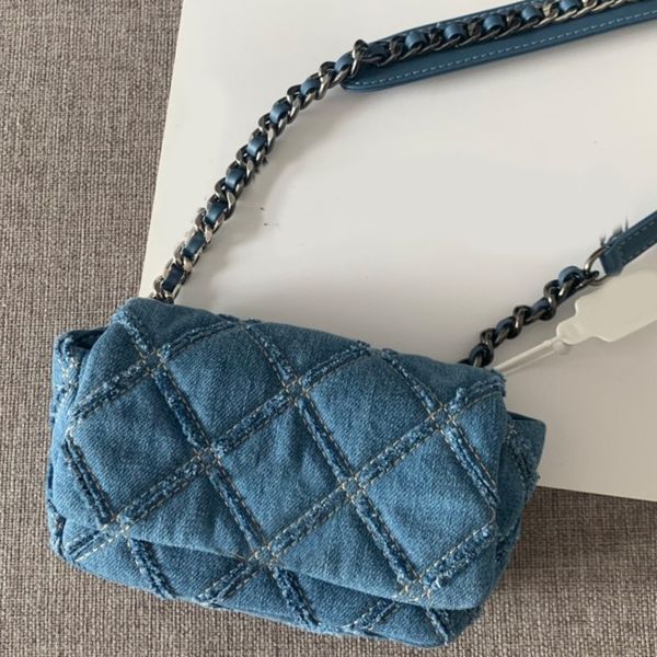

quality cross chain bag messenger bag diamond chest bags body high female denim handbag hardware shoulder lattice bag can jinf