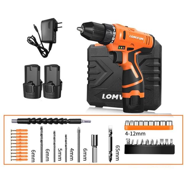 

lomvum 12v двойной скорости электрическая дрель аккумуляторная мини беспроводной ручной отвертка дрель