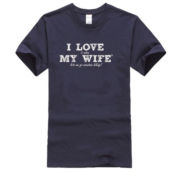 

i love it when my wife mountain biking mens t-shirt tee birthday gift cycling