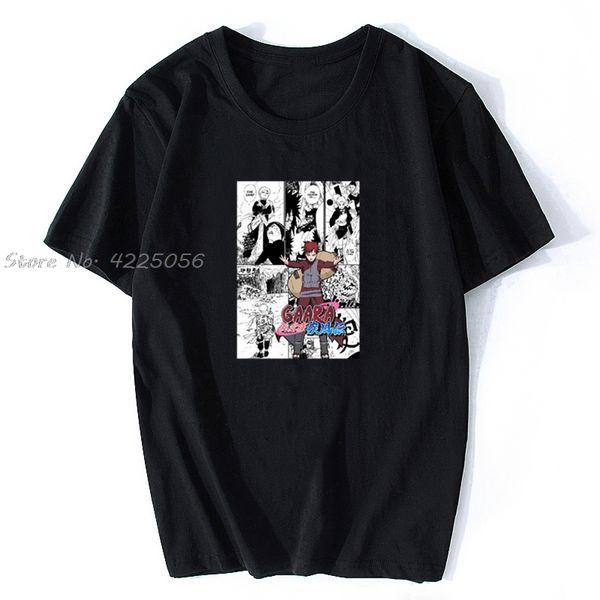 

gaara manga strip naruto anime manga t-shirt print fashion men cotton tshirt tees streetwear