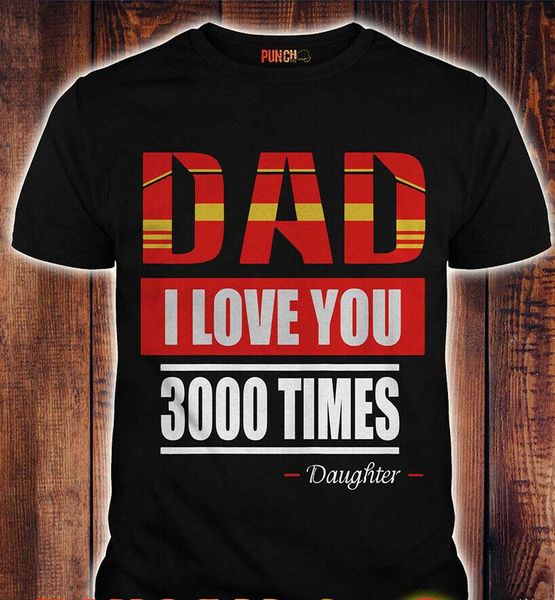 

папа я тебя люблю 3000 раз дочь shirt я люблю тебя 3000 спасибо тони день отца новой марки hip hop фитнес ирландская футболки