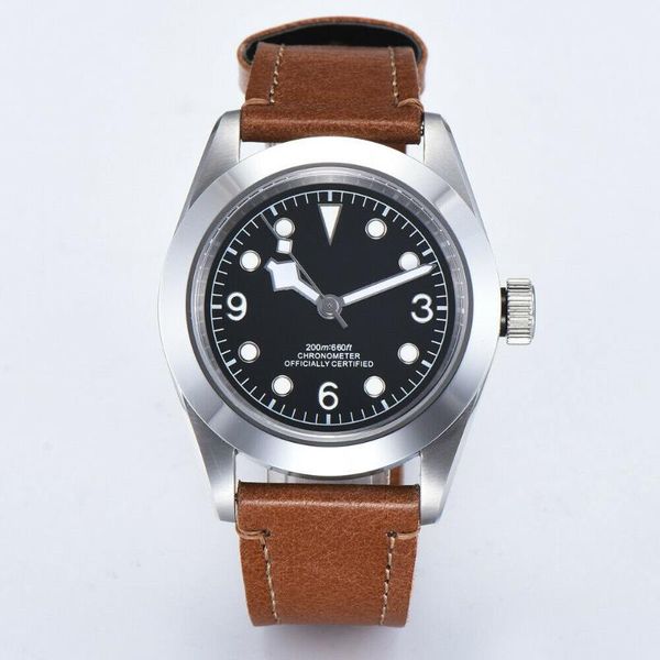 

corgeut 41mm стерильные набор чайка / miyota автоматические часы мужские sapphire дата кристалл водонепроницаемый механические наручные часы, Slivery;brown