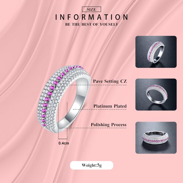 

modian new design clear red cubic zirconia fashion ring crystal luxury trendy jewelry for women party charm rings, Golden;silver