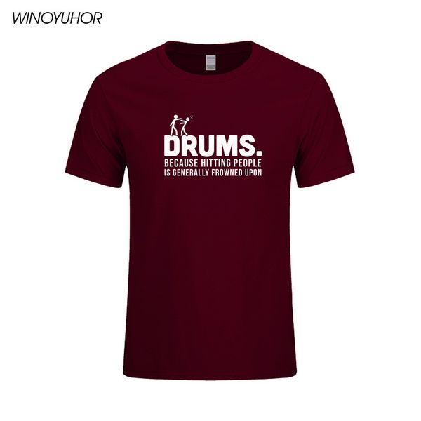 

барабаны наезд люди ударные смешные футболка tshirt мужчины summe с коротким рукавом футболки хлопок top тройники camiseta masculina