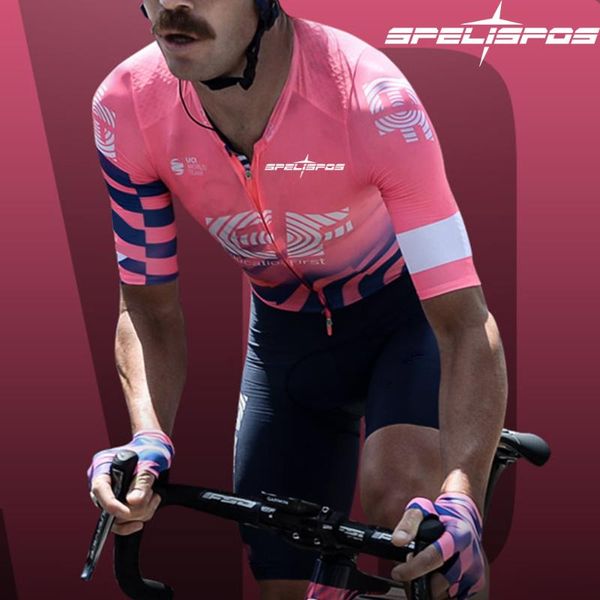 

cycling skinsuit education first team 2020 men pink speedsuit bike triathlon one-piece kit tri suit ciclismo jumpsuit, Black;blue
