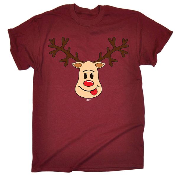 

funny t shirt - rudolph head - birthday joke humour tee gift novelty t-shirt summer tee shirt