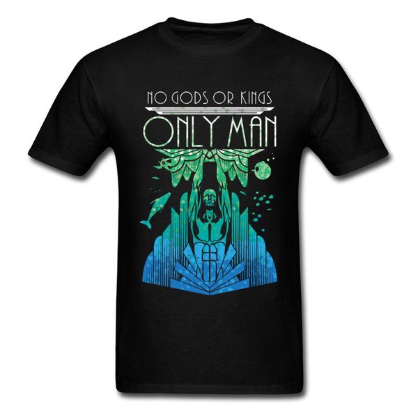 

no gods or kings only man tee shirt short sleeve slim fit men's t-shirt black fashion design atheism family clothing