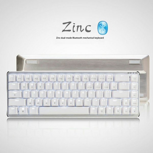 

ajazz zn metal panel mechanical gaming keyboard blue tooth dual mode wireless gamer keybaord cherry switch for pc/laptop