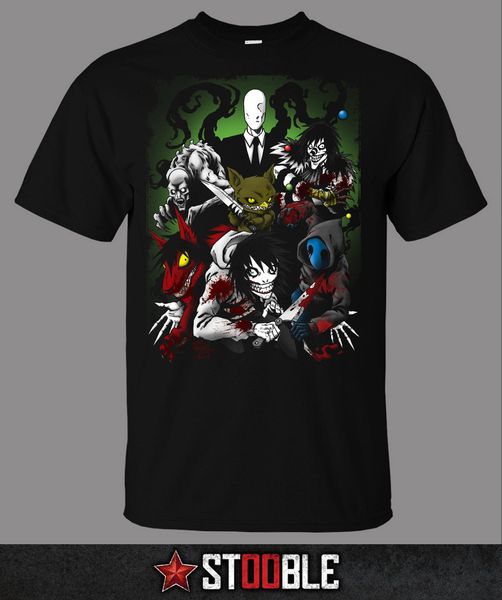 

creepypasta family t-shirt - напрямую от продавцов моды стиль мужчины футболок 100% хлопок классического дешевых оптовых 2019 горячих тройни