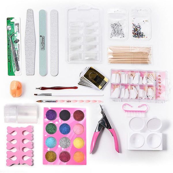 

nail art kits 2pc kit painted pens set 2 pack rhinestones manicure false fake finger polishing blocks tools sticker