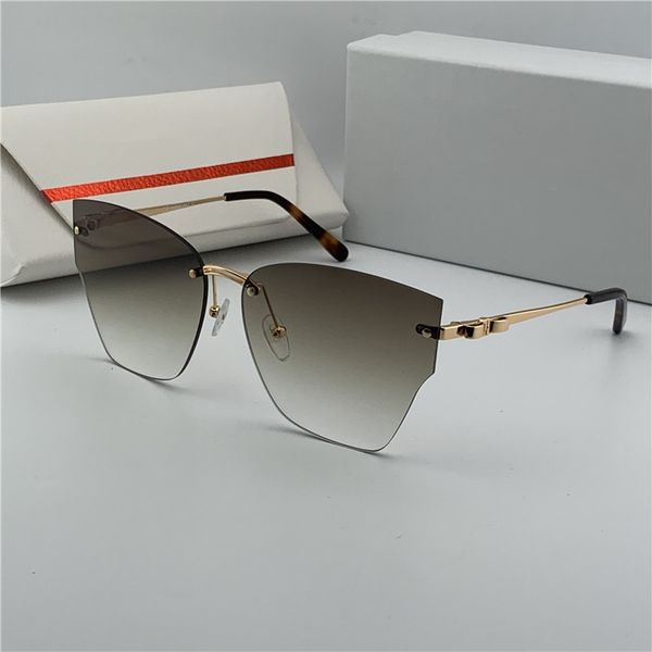 

223 shades rimless brand quality luxury fashion high sun trendy designer cateye sunglases glass women reti ladies sonnenbrillen desig l dosr, White;black