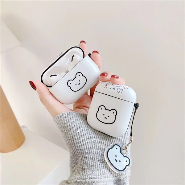 

luxury airpods case cartoon cute bear airpods pro wireless bluetooth 1/2/3 generation case anti-fall tpu suitable for soft shell-