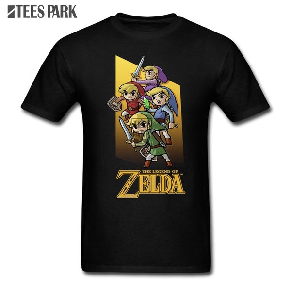 

funky t-shirt four warrior of zelda casual t shirts teenage cotton short sleeve tee shirt plus size shirts men