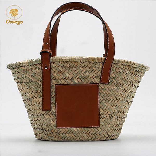 

2020 bag oswego fashion straw handbag 2019 capacity woven shopping bag summer women bohemia straw rattan large beach shoulder travel br febq