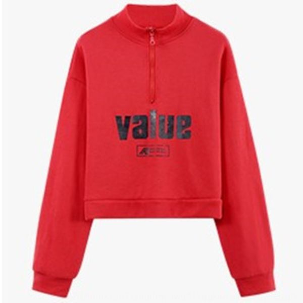 

2020 autumn thin long-sleeved sweater for women korean harajuku style zipper pullover pullover pulloverpullovershort loose base shir, Black