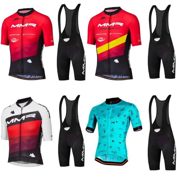 

2020 mmr cycling jersey set summer men's pro cycling clothing bicycle bib shorts pants suit mtb road bike shirts maillot culotte, Black;blue