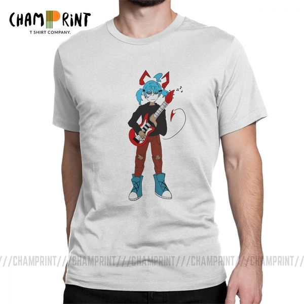 

sally face футболка мужская чистый хлопок классные футболки салли и гитара майка с коротким рукавом вокруг шеи топы лето